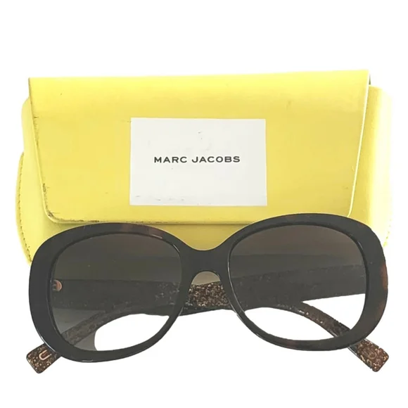 MARC JACOBS Women's MARC 261/S DXHHA 56/18/145 Brown & Gold Glitter Sunglasses - Picture 2 of 7